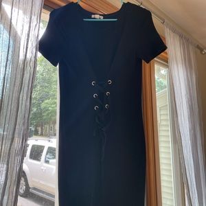 Black mini dress